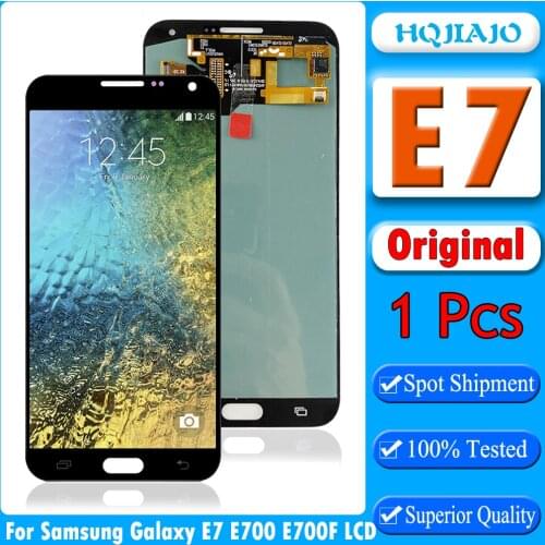 Original Display LCD For Samsung Galaxy E7 E700 E700F E7000 E7009 LCD Display Touch Screen Digitizer Assembly Replacement