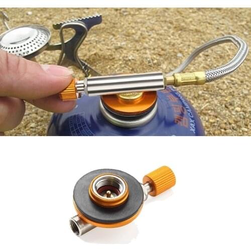 Portable Outdoor Hiking Stove Switch for Camping Equipment Flat Gas Stove Tank Control Valve Gas Burner