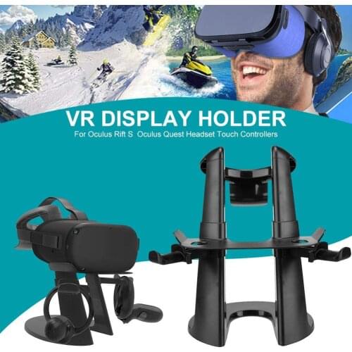 Vr Stand,Headset Display Holder and Station for Oculus Rift S Oculus Quest Headset Press Controllers