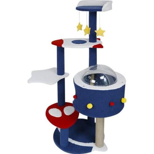 Sisal Cat Climbing Frame Space Capsule Cat Nest Tree House Large Multi Story Cat Climbing Column Pet Products Cat Furniture