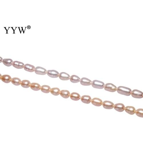 Pink Purple Natural Freshwater Pearl Beads Loose Pearl Rice Bead High Quality Jewelry Pearls For Making Necklace Bracelet 4-5mm