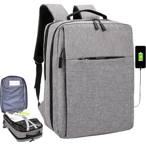 Many Departments Backpack for Men USB Charge 15.6 inch Laptop Travel Bag Male School Mochila Waterproof Business Backpacks Hot