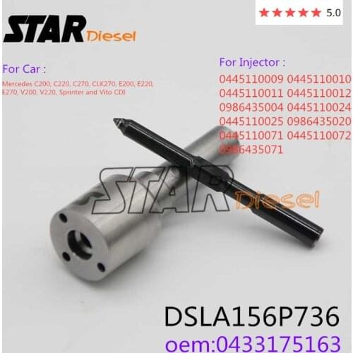 Injector Nozzle DSLA156P736 0433175163 ForMercedes 0445110009 0445110010 0445110011 0445110012 0986435004 0986435020 0986435071