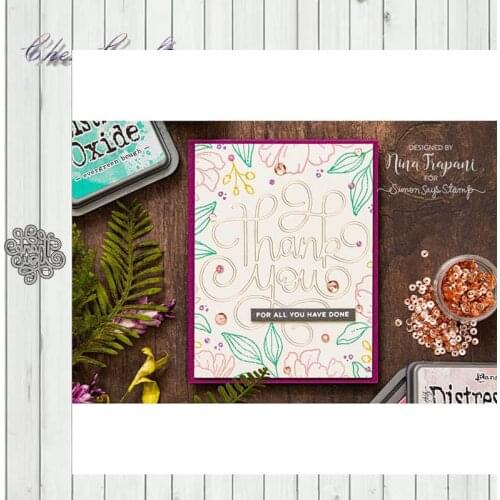 Thank you metal cutting dies for scrapbooking paper card making 2019 new knife Die Template Craft Dies