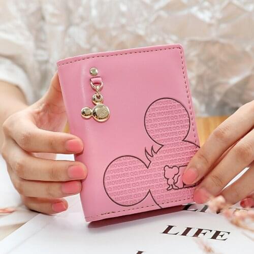 Women New Cartoon Leather Purse Pocket Ladies Clutch Wallet for Women Short Card Holder Cute Girls Wallet Cartera Mujer Coin Bag
