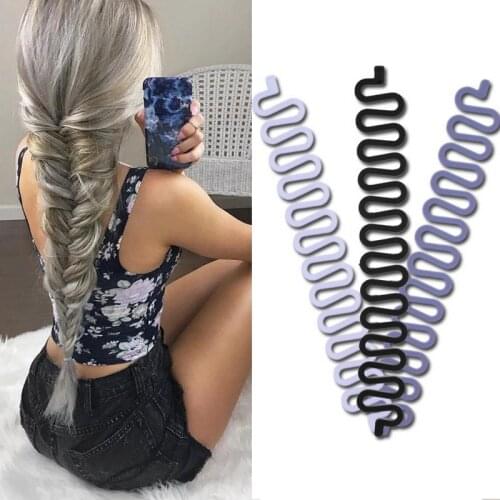 1Pc Women Hair Braid Tool Holder Clip Wave Hair Braiding Tool Weave Hair Braider Roller Hair Twist Styling Tool DIY Accessories