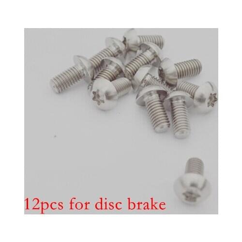 12pcs Titanium screws disc brake bicycle parts t25 m5 *10mm bicycle accessories Ti Rotor Bolts Screws For Mtb Disc Brake Rotors