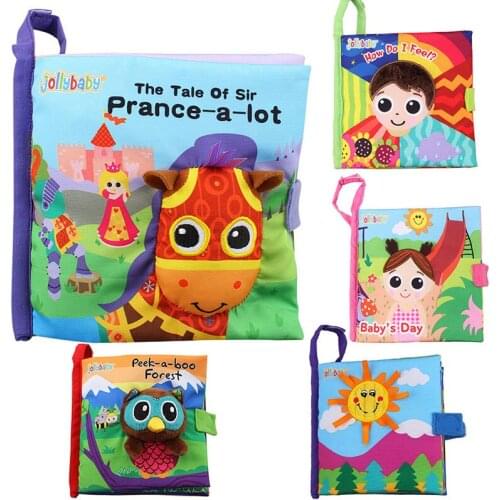 20cm Baby 3D Cloth Book Infant Cute Cartoon Animal Early Education Intelligent Bed Time Appease Story Book Mobile Phone Straps