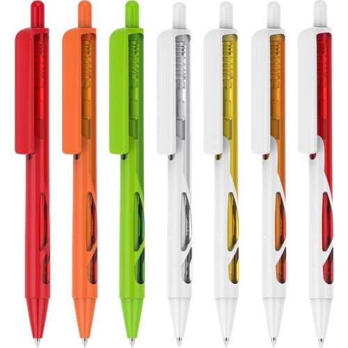 500 pcs/lot Click Action Plastic Custom Ballpoint Pen Wholesale Imprint Company Logo Promotional Pen