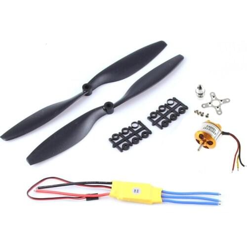 A2212 1000KV 2200 Brushless Outrunner Motor +SimonK 30A ESC+1045 Propeller(1 pair) Quad-Rotor Set for RC Aircraft Multicopter
