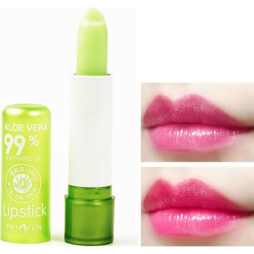 Aloe vera Lip Blam Lipstick Color Change Lip Balm Natural Lipstick Winter Protect Lips Tint Moisturizer Nutritious Lip Blam
