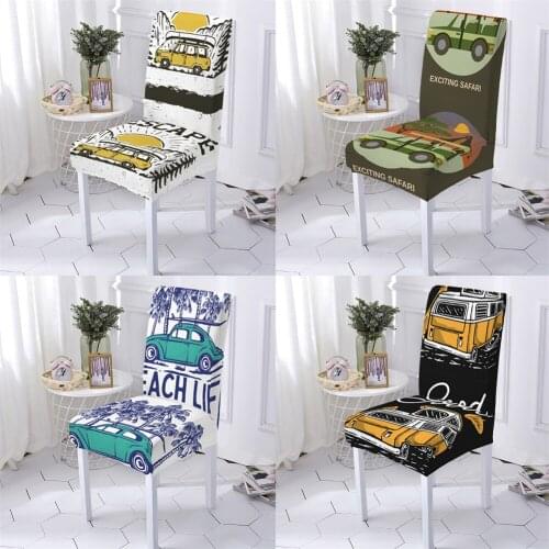 Transportation Style Gamer Chair Office Chair Cover Car Pattern Seat Covers For Chairs English Letters Printing Home Chair Cover