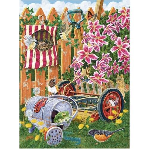 Flower and Bird Landscape Pattern Pattern 5D DIY Full Diamond Cross Stitch Diamond Mosaic Home Decoration