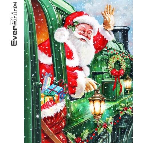 Evershine Diamond Painting Santa Claus 5D DIY Full Drill Diamond Embroidery Cartoon Cross Stitch Christmas Home Decor Gift