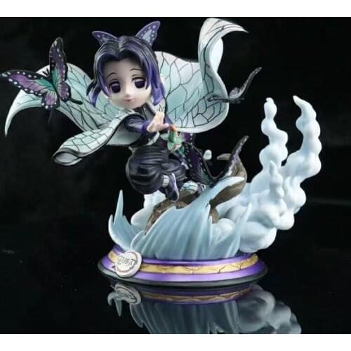 2021 Anime Figurine Model Demon Slayer Kimetsu No Yaiba Q Posket Kochou Shinobu Figures PVC Model Toys