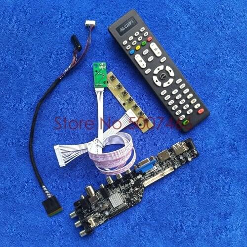 Fit LTN156AT02-B01/B02/B03/B04 screen AV VGA USB DVB upgrade 40 pin LVDS 3663 TV digital 1366*768 LCD drive board DIY Kit