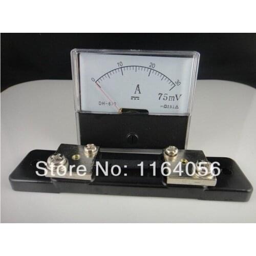 Analog Amp Panel Meter Current Ammeter DC 0-30A + Shunt