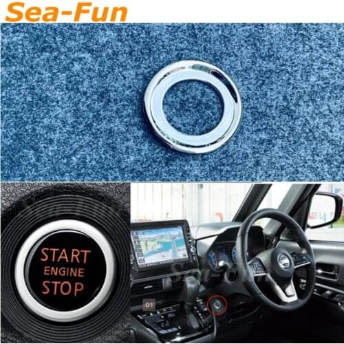 Car Interior Engine Start Stop Button Cover Ring Ignition One Button Start Button Replace Cover For Nissan Roox 2020 2021 2022