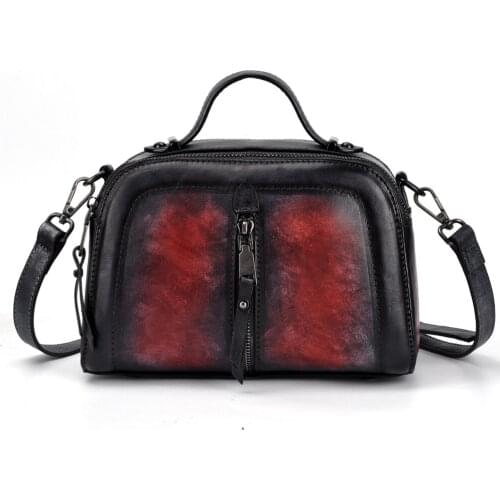 Hot sale retro style genuine leather handmade handbag women shoulder bag genuine leather fashion creative messenger bag