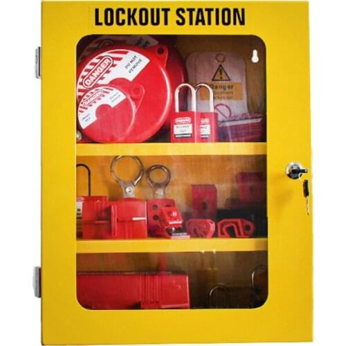 Lockey Wall Mounted Hardened Yellow Steel Safety Management Lockout Station
