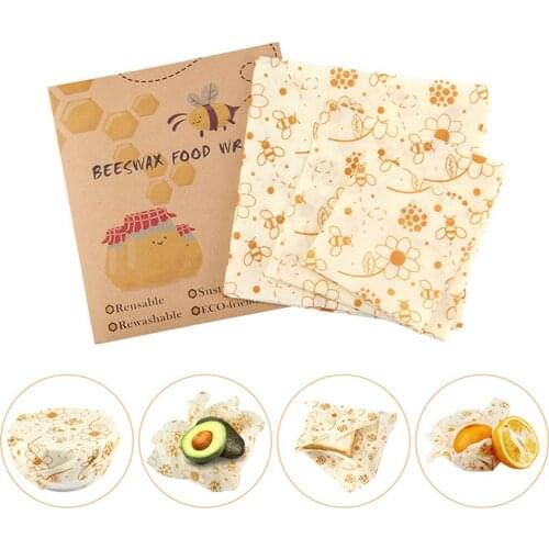 Zero Waste Reusable Storage Wrap Sustainable Organic Cheese Food Wrapping Paper BPA & Plastic Free Beeswax Food Wrap
