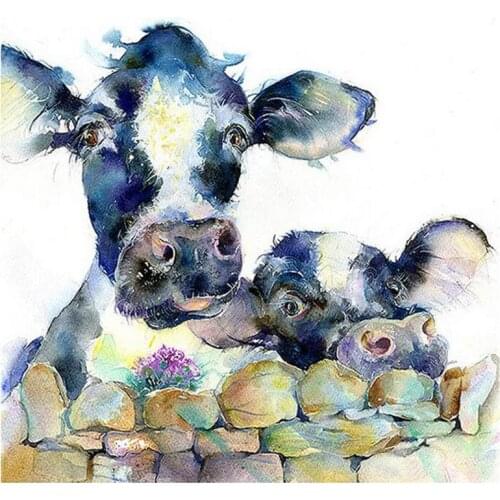 Diy diamond painting cross stitch kit Wall Art Colorful Highland cows Full Resin square drill Diamond Embroidery Home Decor C757