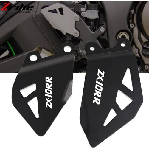 Foot Peg Heel Plates Guard For KAWASAKI ZX10R ZX10RR ZX-10R ZX-10RR 2011-2020 2019 2018 Motorcycle Heel Protective Cover Guard