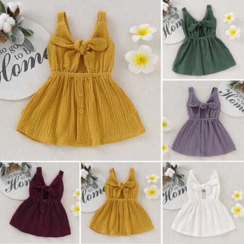 Toddler Kids Baby Girl Ruffle Elegant Princess Party Dress Clothes Children New Fashion Clothing Solid Dresses