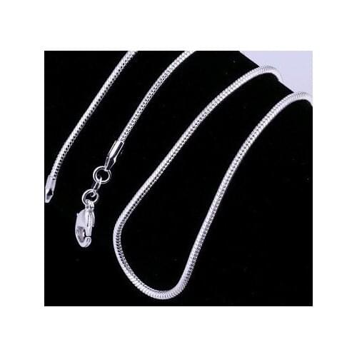 Wholesale DHL EMS Free+Gift silver plated snake chain necklace hh343