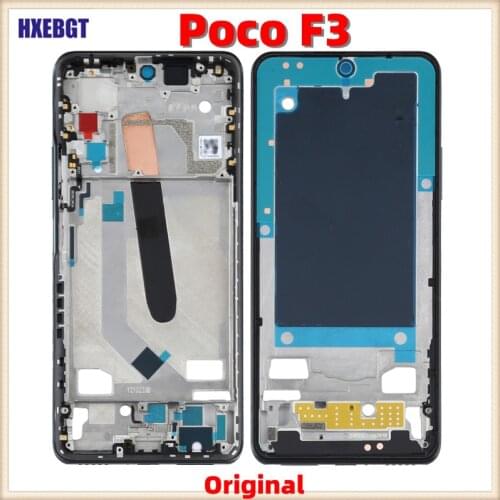 Original New For Xiaomi Poco F3 LCD Front Frame Middle Bezel Housing Chassis Smartphone Repair Parts