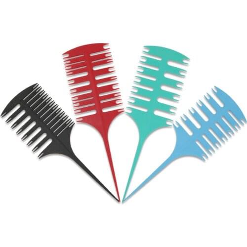 Factory plastic pointed tail fish bone comb two-sided multifunctional hair cutting comb highlight weaving comb peine de mechas