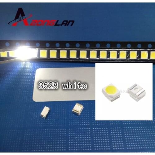 For 0.2W 1210 LED Lamp Bead 21-25lm White SMD LED 3528 Cool white Beads LED Chip DC3.0-3.4V Freeshipping Sale-Seller 3000pcs