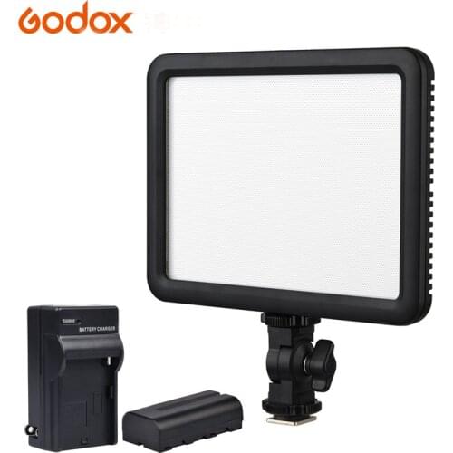 Godox P120C LED Light Ultra Slim Studio Continuous 3300K~5600K LED Video Light Lamp with Battery For Camera DV Camcorder