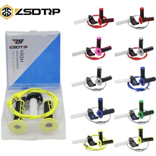 ZSDTRP 7/8'' Motorcycles 1/4 Quick Action Gas Throttle GripS+ Throttle Grips+ Handle Grips For Dirt Bike Quad ATV Racing