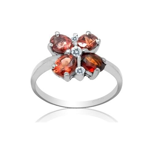 100% Natural Garnet Silver Ring for Daily Wear 3mm*4mm Garnet Ring 925 Silver Garnet Jewelry Gift for Woman