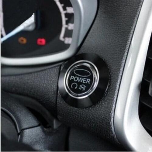 Car styling Key push button ignition decoration Ring Engine start stop sticker case for Ford Fiesta Ecosport