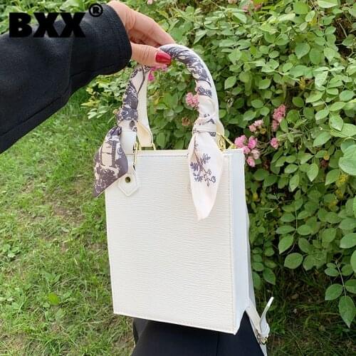 [BXX] Simple PU Leather Crossbody Bags For Women 2021 Autumn Branded Shoulder Bag Handbags Trending Luxury Travel Hand Bag HU640