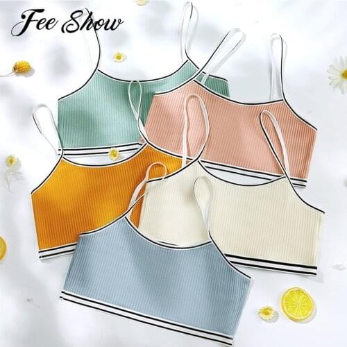 Kids Teen Girl Bra Underwear Cotton Training Bra Young Girls Student Sports Bra Teenage Breathable Candy Color Camisole Tank Top