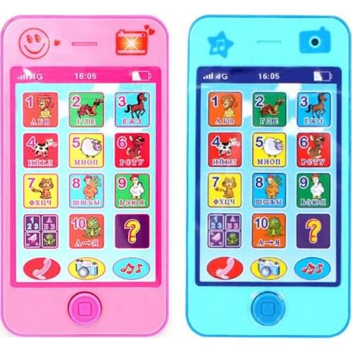 Baby Mobile Phone Toy Russian Language Kids Music Machine Kid Early Education Toys Simulation Mobile Childrens Learning Gift