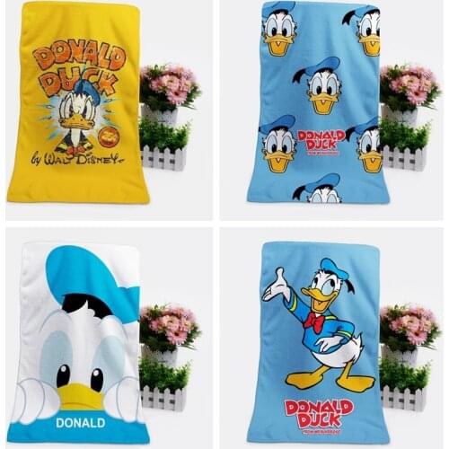 Disney Donald Duck Anime Figures Cartoon Product Cosplay Accessories Customized Bath Towel Children Washcloth