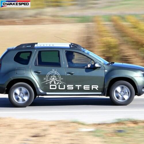 For Dacia Renault Duster Compass Mountain Graphics Body Sticker Car Door Side Decor Vinyl Decal Off Road Styling Decals