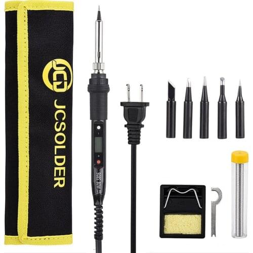 80W Electric Soldering Iron Set 908S-24 LCD Adjustable Temperature Electric Soldering Iron 110V/220V Soldering Iron Tools Kit