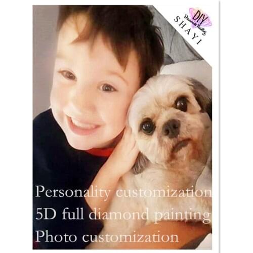 Photo Custom 5D DIY Diamond Painting Full Drill Square/Round Diamond Embroidery Mosaic Cross Stitch Home Decor for Gift