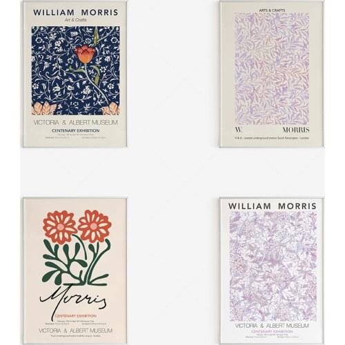 William Morris Centenary Art Exhibition, Morris Printable Poster, High Resolution Wall Print