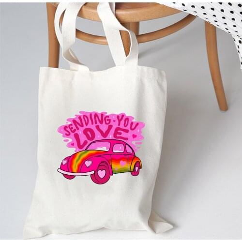 Korean Japanese Canvas Cloth Eco Reusable Tote Bag Aesthetic Students School Bags Handbags Fashion Shoulder Shopping Bag Women