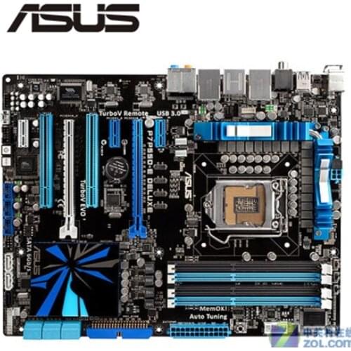 For ASUS P7P55D-E Deluxe Motherboard LGA 1156 DDR3 16GB For Intel P55 P7P55 Desktop Mainboard SATA II PCI-E X16 Used