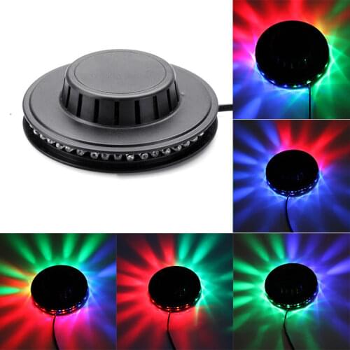 Mini 48 LEDs 8W RGB Sunflower Laser Projector Lighting Disco Stage Light Bar DJ Sound Background Wall Light Party Lamp