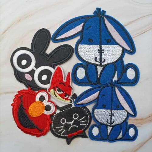 Remendos de animais bonitos de dinossauro ferro bordado para roupas de desenho animado anime remendos para roupas infantis apliq