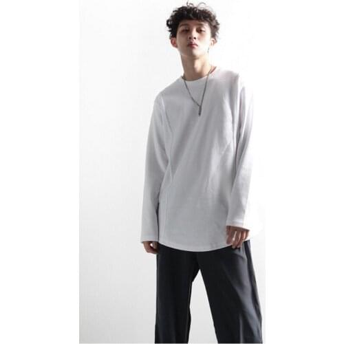 Long sleeve t-shirt mens 2021 early spring new fashion Japanese interior base coat autumn coat