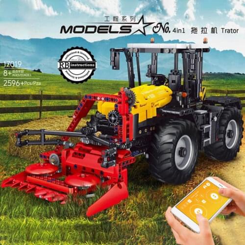 MOULD KING Electric Car The RC Tractor Fastrac 4000er Set MOC-25371 Building Blocks Bricks Kids Educational Toys Christmas Gifts
